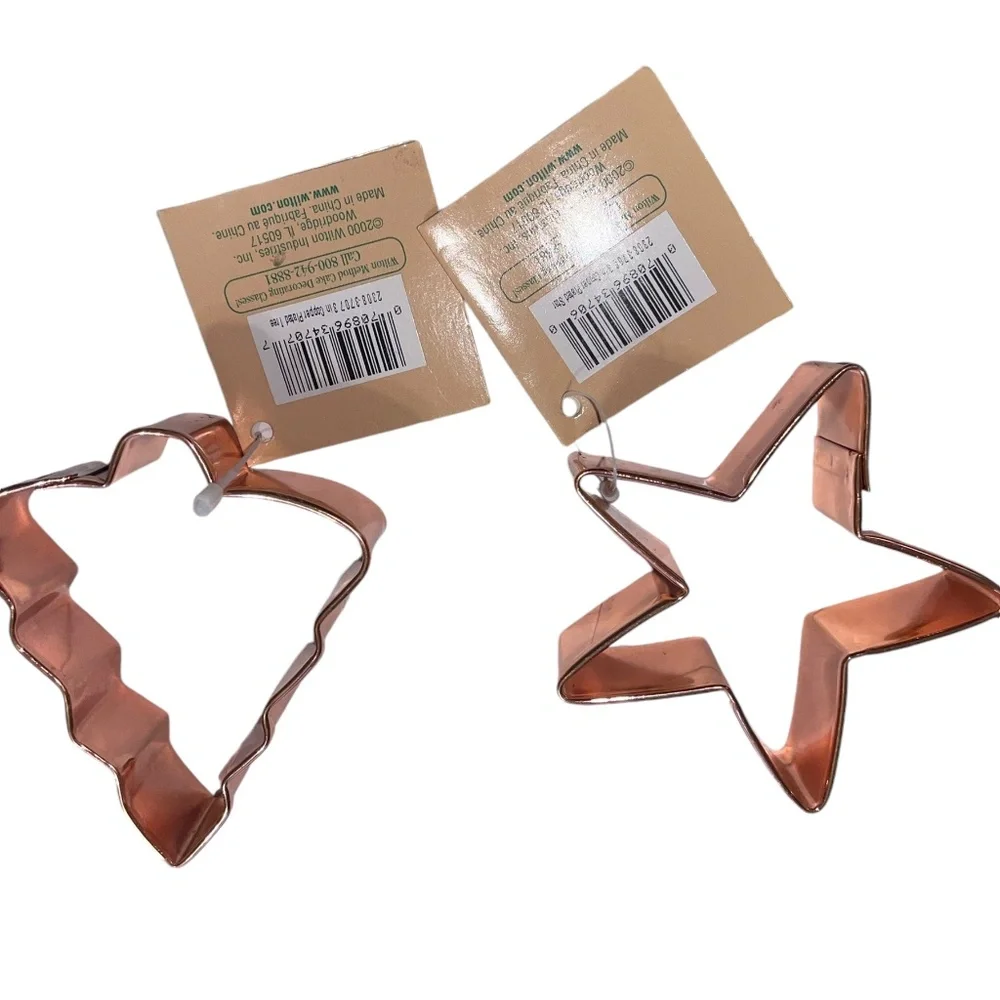 NWT Vintage Wilton Christmas‎ Tree Star Holiday Copper Clad Cookie Cutter Baking